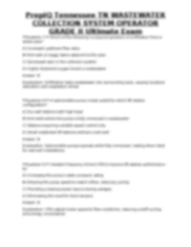 Collection System Operator PrepIQ Tennessee TN WASTEWATER COLLECTION SYSTEM OPERATOR GRADE II ...