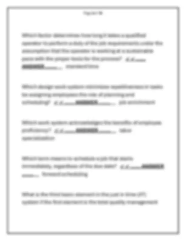 WGU C215 OPERATIONS MANAGEMENT PVDC 2026 EXAM QUESTION AND ANSWER ...
