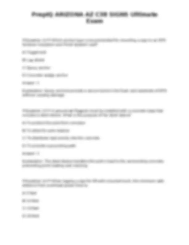 PrepIQ ARIZONA AZ C38 SIGNS Ultimate Exam | Exams Technology | Docsity