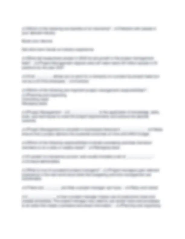 PROJECT MANAGEMENT FINAL EXAM 2026/2027 QUESTIONS AND SOLUTIONS RATED ...
