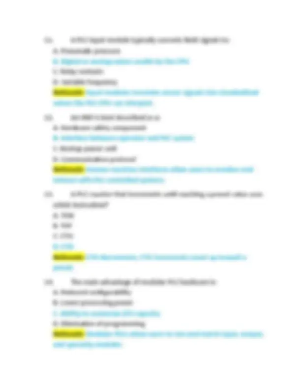 Control Logic Questions Virginia Programmable Logic Controller Technician Certification Exam ...