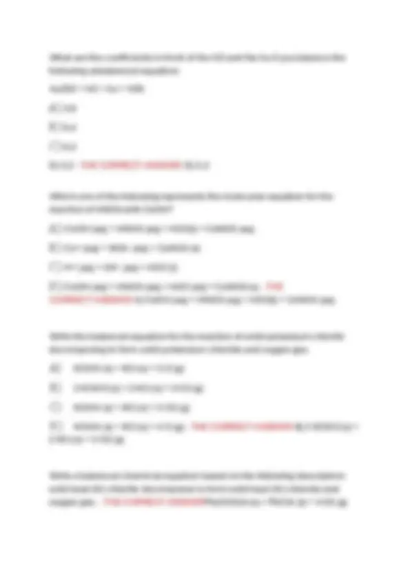 CHEM 101 FINAL NEWEST EXAM 2025 2026 MULTIPLE CHOICE QUESTIONS DETAILED ...