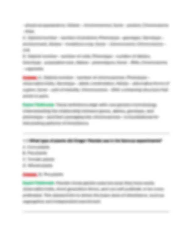 BIOD 210 Genetics Exam Questions & Answers (2026/2027) | Biology ...