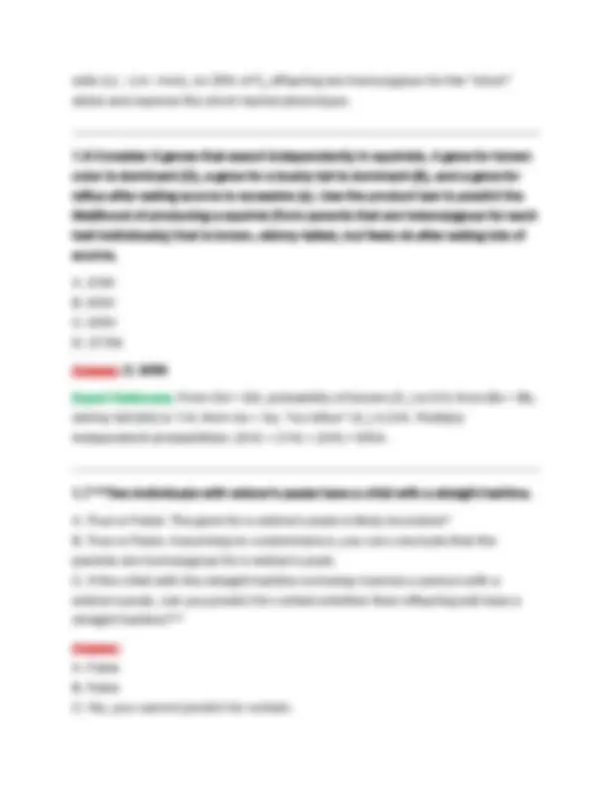 BIOD 210 Genetics Exam Questions & Answers (2026/2027) | Biology ...
