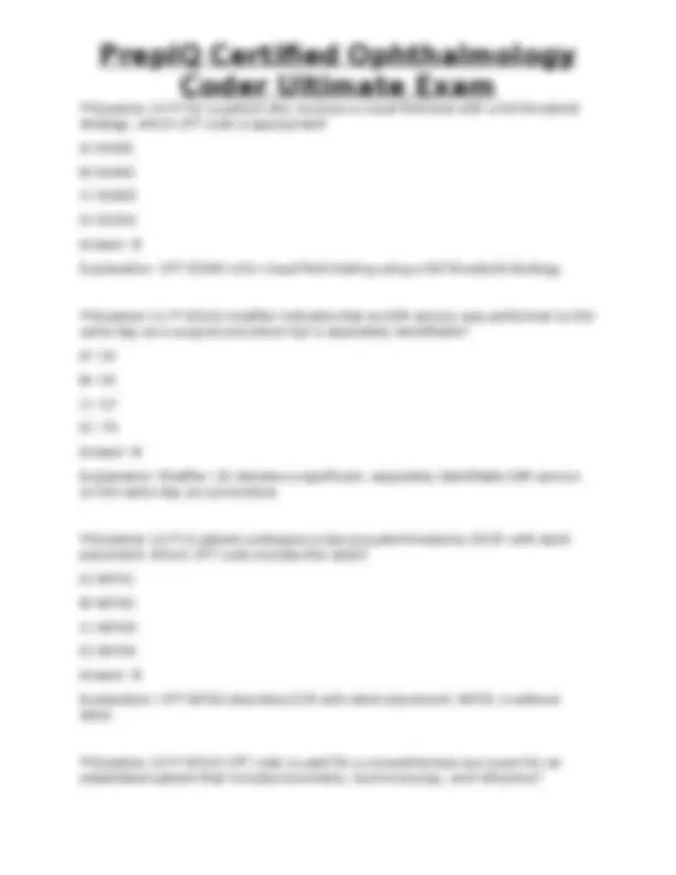PrepIQ Certified Ophthalmology Coder Ultimate Exam | Exams Technology ...