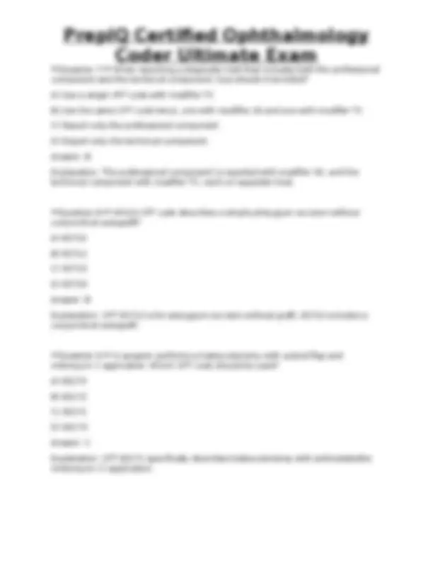 PrepIQ Certified Ophthalmology Coder Ultimate Exam | Exams Technology ...