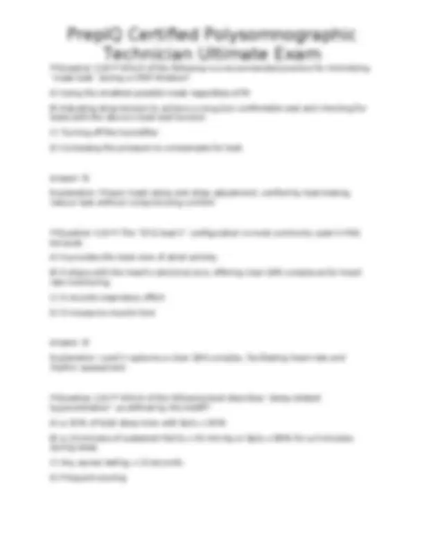 PrepIQ Certified Polysomnographic Technician Ultimate Exam | Exams ...