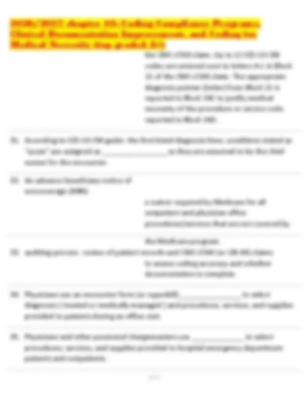 2026/2027 chapter 10: Coding Compliance Programs, Clinical ...