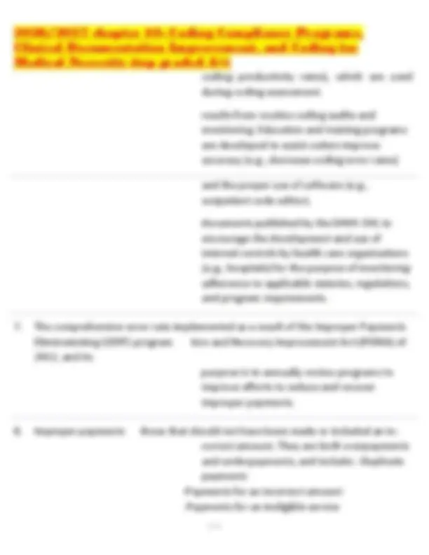 2026/2027 chapter 10: Coding Compliance Programs, Clinical ...