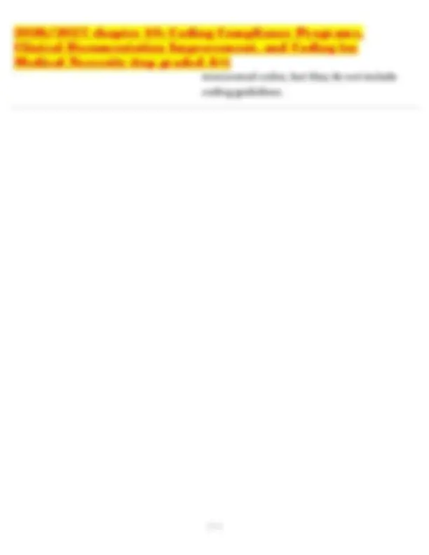 2026/2027 chapter 10: Coding Compliance Programs, Clinical ...
