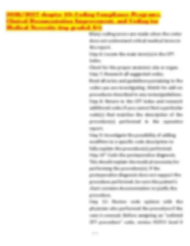 2026/2027 chapter 10: Coding Compliance Programs, Clinical ...
