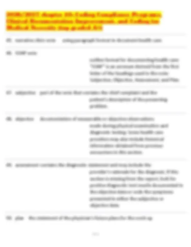 2026/2027 chapter 10: Coding Compliance Programs, Clinical ...