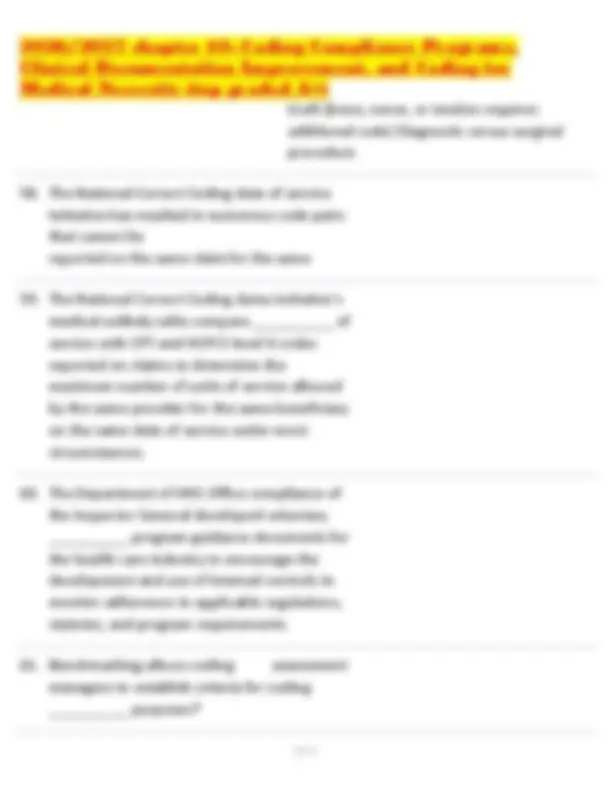 2026/2027 chapter 10: Coding Compliance Programs, Clinical ...