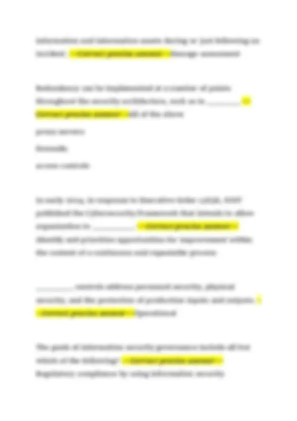 Information Security Fundamentals – Final Exam Study Guide 2026/2027 ...