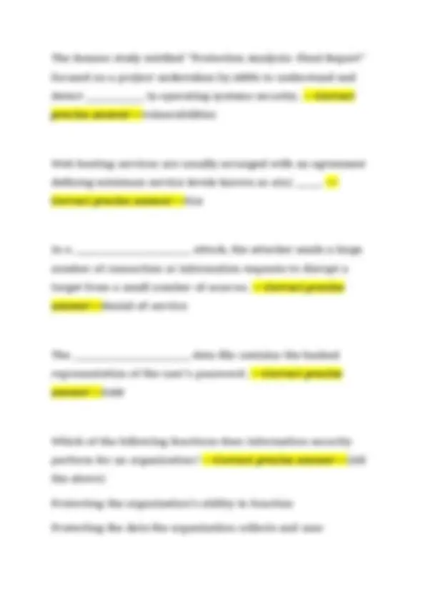 Information Security Fundamentals – Final Exam Study Guide 2026/2027 ...