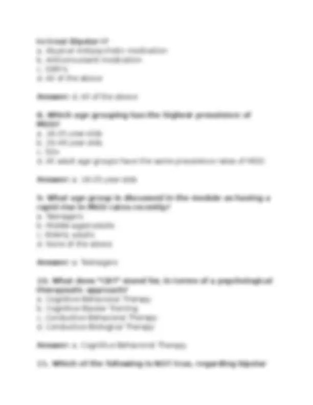 PSYC 210 Module 3 Exam | Abnormal Psychology | Portage Learning (2026/ ...