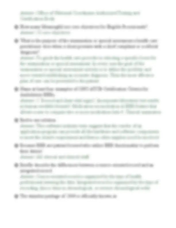 Ict Computer Components WGU C816 TASK 1 – EHR IMPLEMENTATION PRACTICE EXAMINATION 2026 ...