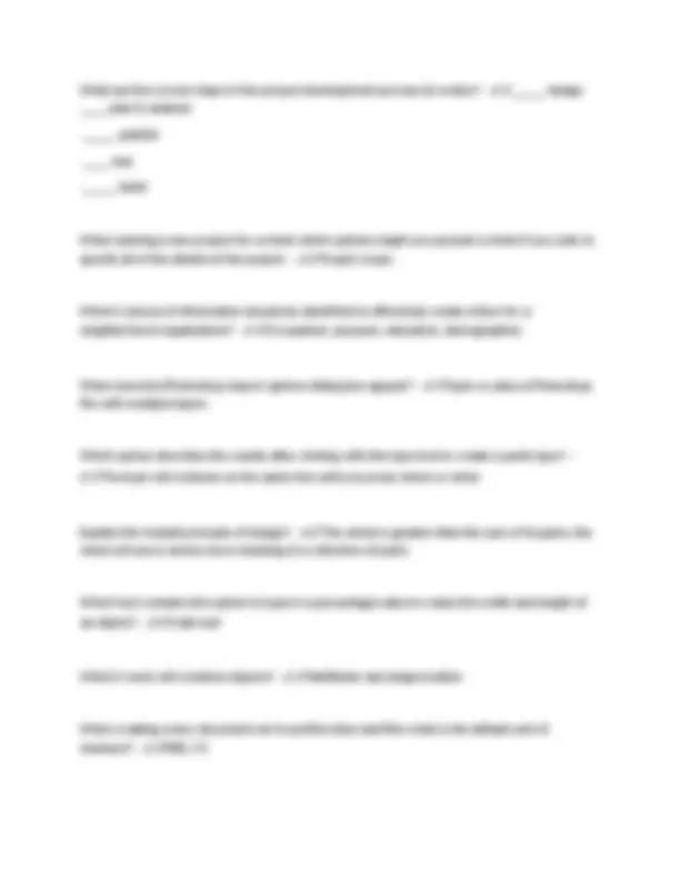 2026/2027 Adobe Illustrator Exam with complete and accurate solutions ...