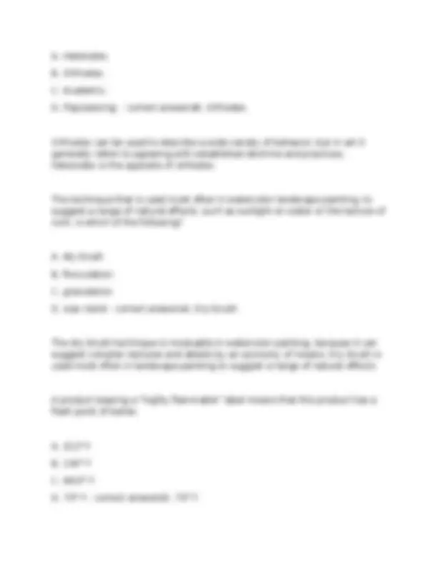 Praxis Art 5134 Test Questions with Verified Answers Graded A+ 2026/ ...