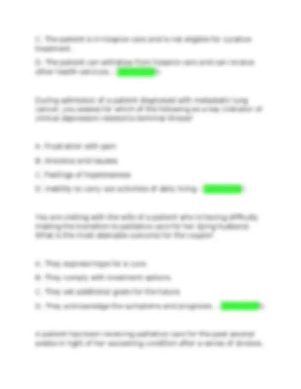 Palliative & Hospice Care Clinical Test Bank (2025/2026 Edition) | 300 ...