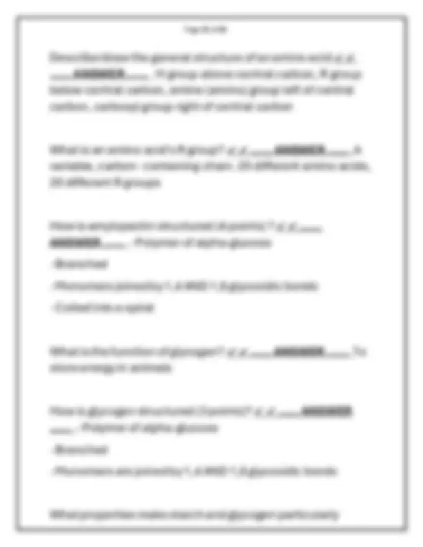 OCR A LEVEL BIOLOGY 2026 EXAM QUESTION AND ANSWER | Exams Biology | Docsity