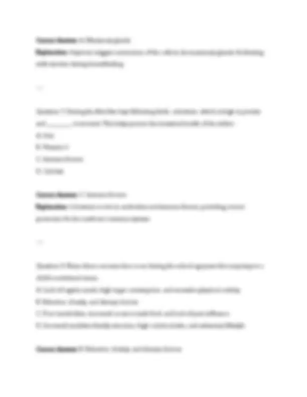 Club66pro Module 1 BIOD 121 Nutrition Modules 1–6 – Verified Q&A & Review Guide (Portage ...