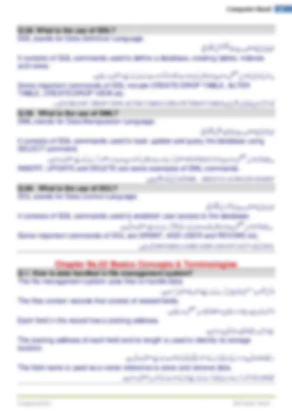 Computer Science 2nd Year - IT Series Short Questions (Units 1-10) Full ...