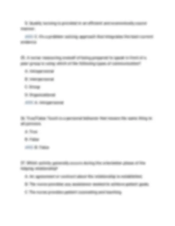 NUR 170 Exam 1 Study Guide 2026 – Comprehensive Nursing Fundamentals ...