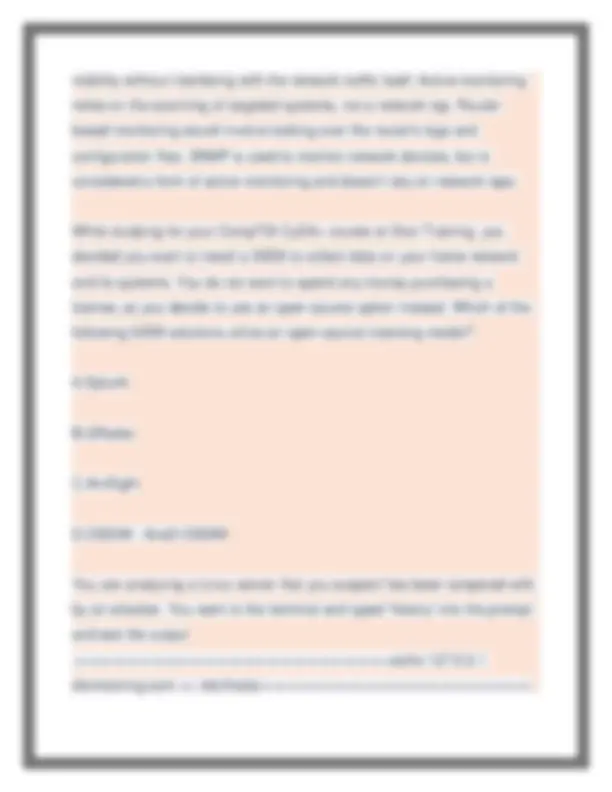 Jason Dion's CySA+ Practice Exam 1 Q&amp;A. 2026-2027 Edition Graded A | Exams Cybercrime ...