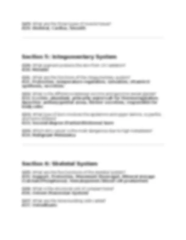 BIOL251 Human Anatomy & Physiology I w/Lab – Final Exam Review | 200 ...