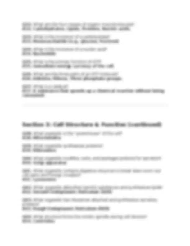 BIOL251 Human Anatomy & Physiology I w/Lab – Final Exam Review | 200 ...