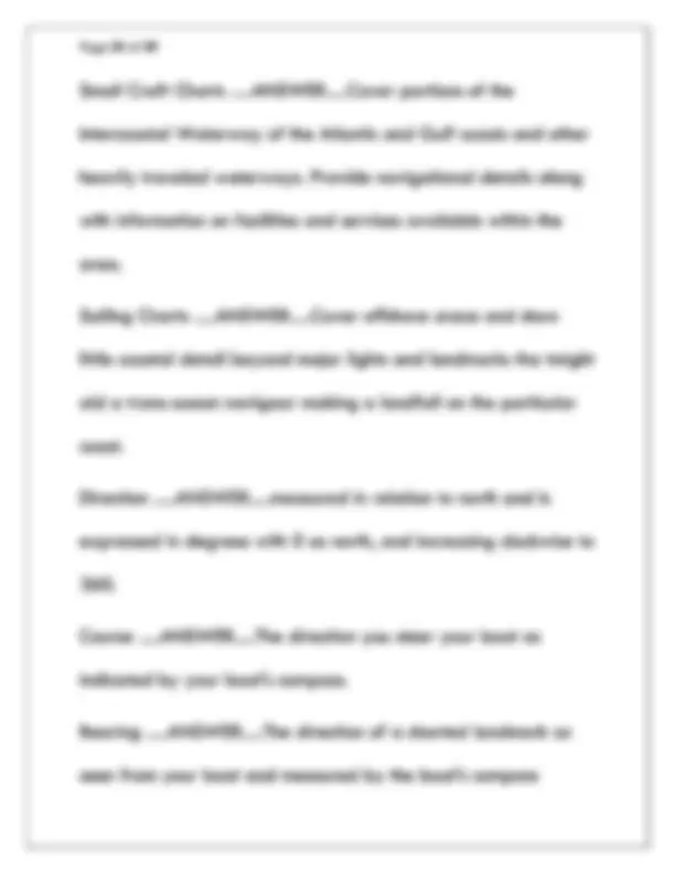 ASA 105 Coastal Navigation Exam – Practice Test Questions & Answers ...