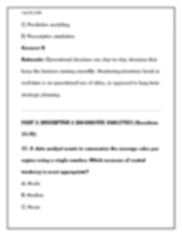 WGU C207 Data Driven Decision Making Final Exam 2026 – 200 Practice ...