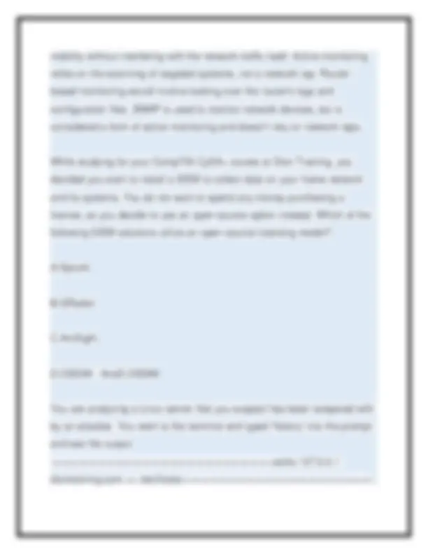 Jason Dion's CySA+ Practice Exam 1 Questions & Answers. 2026-2027 ...