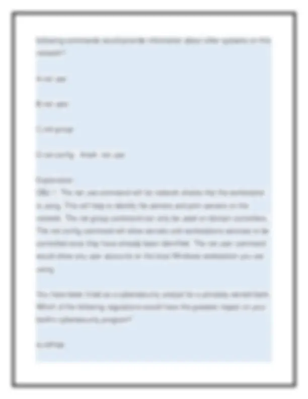 Jason Dion's CySA+ Practice Exam 1 Questions & Answers. 2026-2027 ...