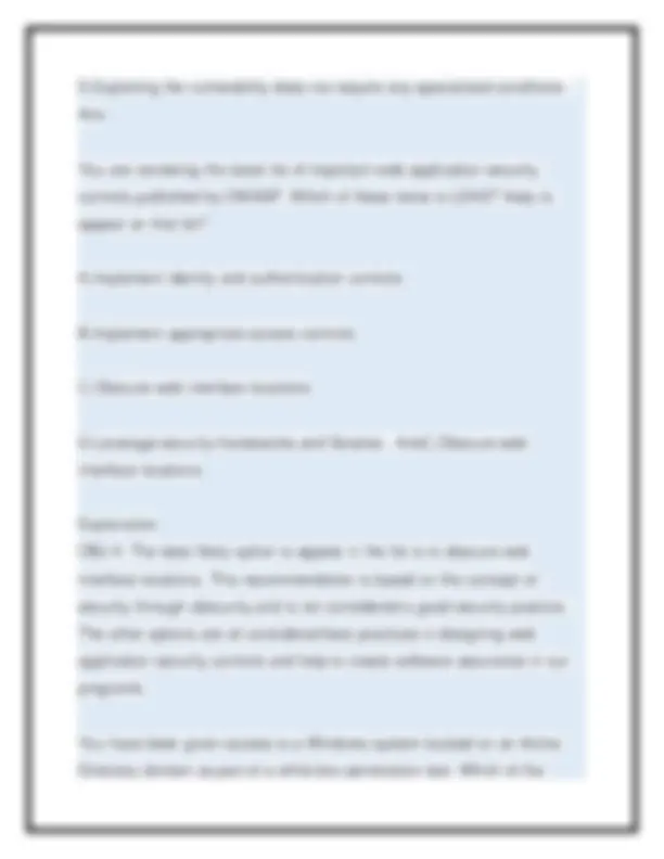 Jason Dion's CySA+ Practice Exam 1 Questions &amp; Answers. 2026-2027 ...