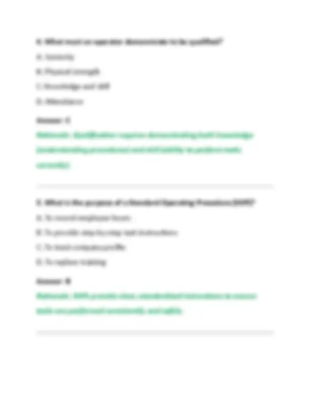 Pipeline Operator Qualification (OQ) Entry Level Practice Exam Questions And Correct Answ ...