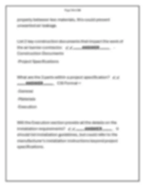 ABAA CERTIFIED AIR BARRIER SPECIALIST 2026 EXAM QUESTION AND ANSWER ...