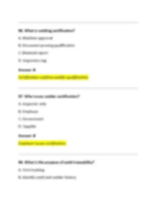 ASME Section IX – Welding Performance Qualification Exam Questions and ...