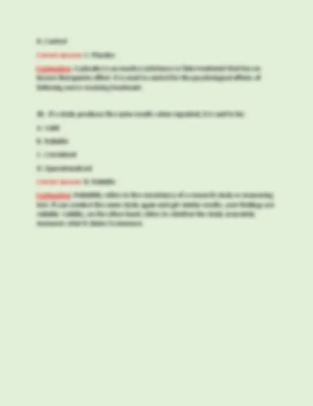 PSYC 101 Modules 1 Exam: Practice Questions & Answers with Explanations ...