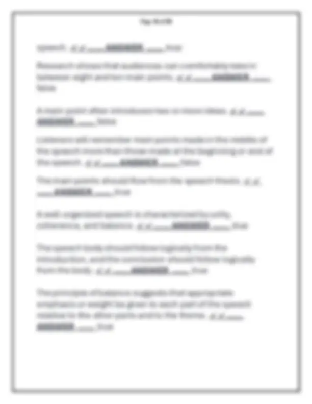 PUBLIC SPEAKING 2026 FINAL EXAM | Exams Public Relations | Docsity