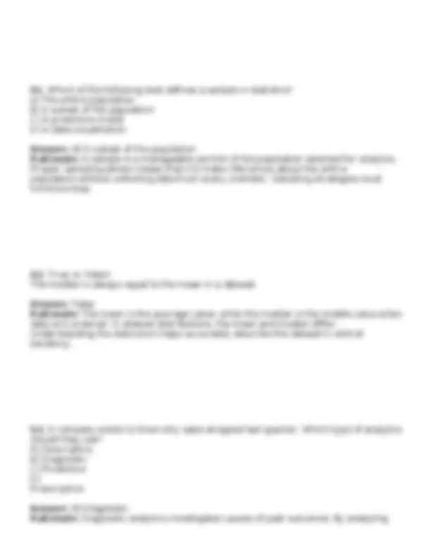 WGU C207 Data Driven Decision Making Final Exam Study Guide 2026 2027 ...