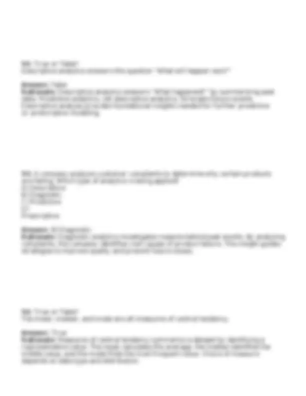 WGU C207 Data Driven Decision Making Final Exam Study Guide 2026 2027 ...