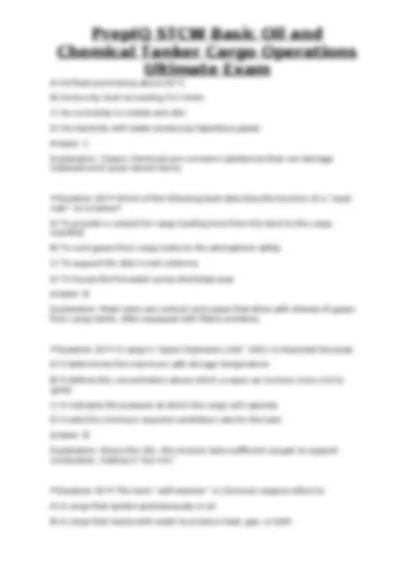 PrepIQ STCW Basic Oil and Chemical Tanker Cargo Operations Ultimate ...