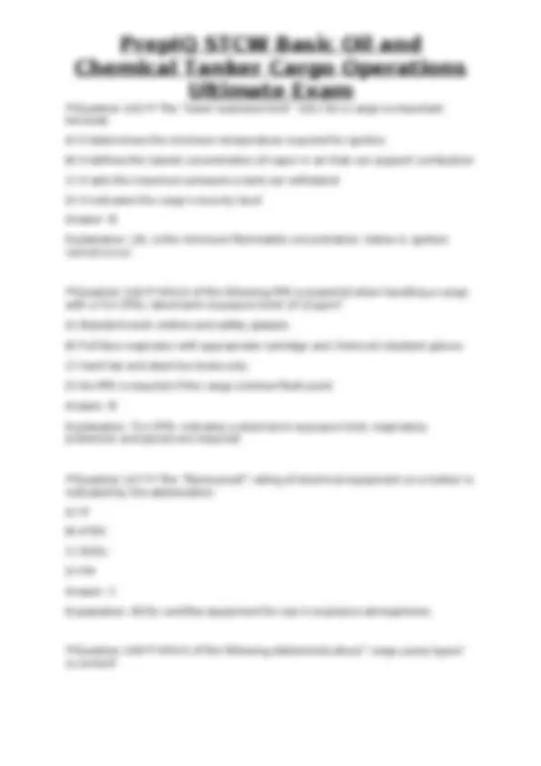 PrepIQ STCW Basic Oil and Chemical Tanker Cargo Operations Ultimate ...