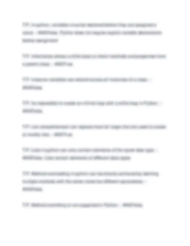 Python EXAM 1 - Spring 2025. Questions & Correct Answers. Graded A ...