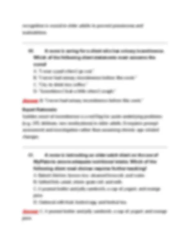 Galen NUR 257 Exam 2 Questions & Answers - Aging Concepts (2026) PDF ...