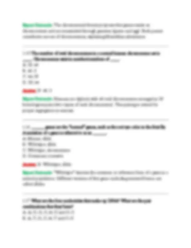 BIOD 210 Module 1 Exam (2026/2027) | Genetics Tested Questions with ...