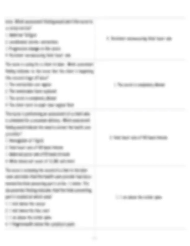 Labor and Delivery NCLEX Style Questions with Verified Answers Graded ...