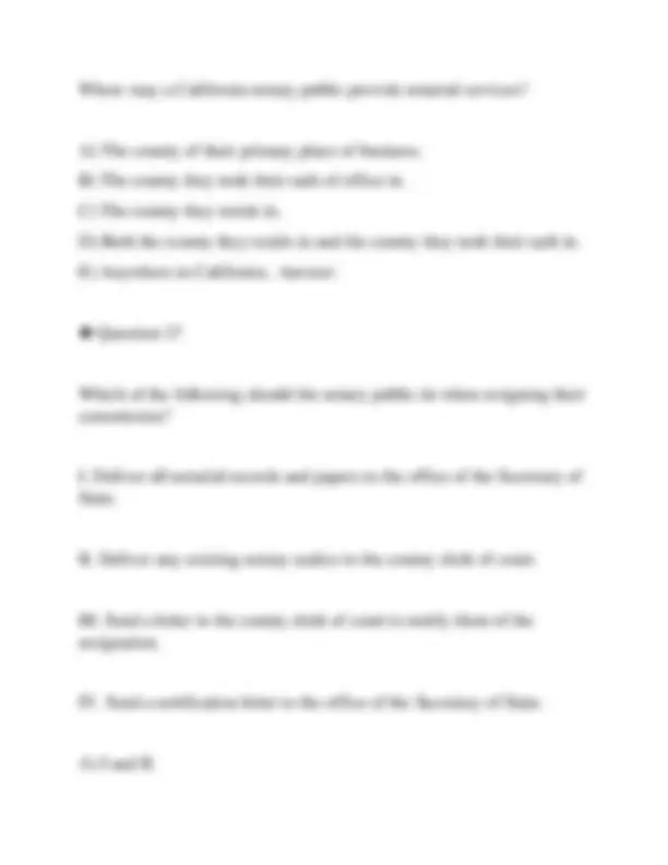 NOTARY PRACTICE TEST ACTUAL TEST PAPER 2026 QUESTIONS WITH VERIFIED ...